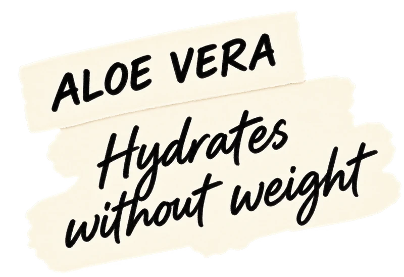 Aloe vera: Hydrates without weight